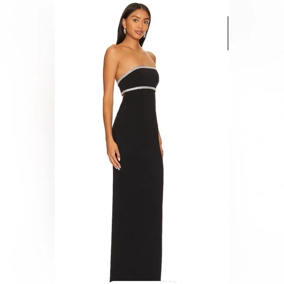 New Lovers & Friends Elegant Black Strapless Dress - Picture 5 of 8